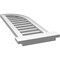 Ekena Millwork Quarter Round Top Right Surface Mount PVC Gable Vent w/ 2"W x 2"P Brickmould Sill Frame, 12"W x 34"H GVPQR12X3403SF - alternate 5